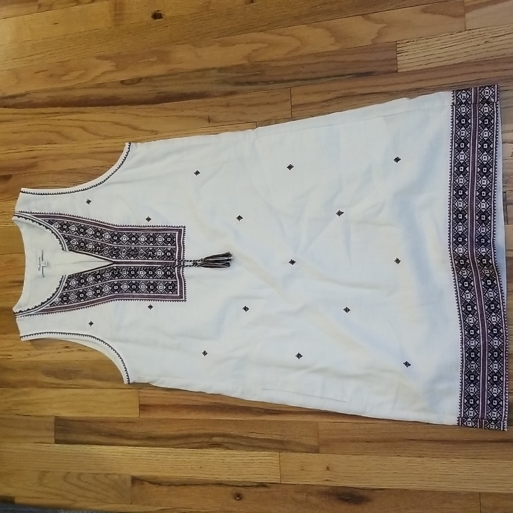 Madewell embroidered dress with tassel